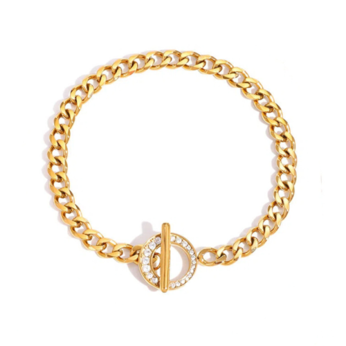 OT Clasp Curb Chain Bracelet