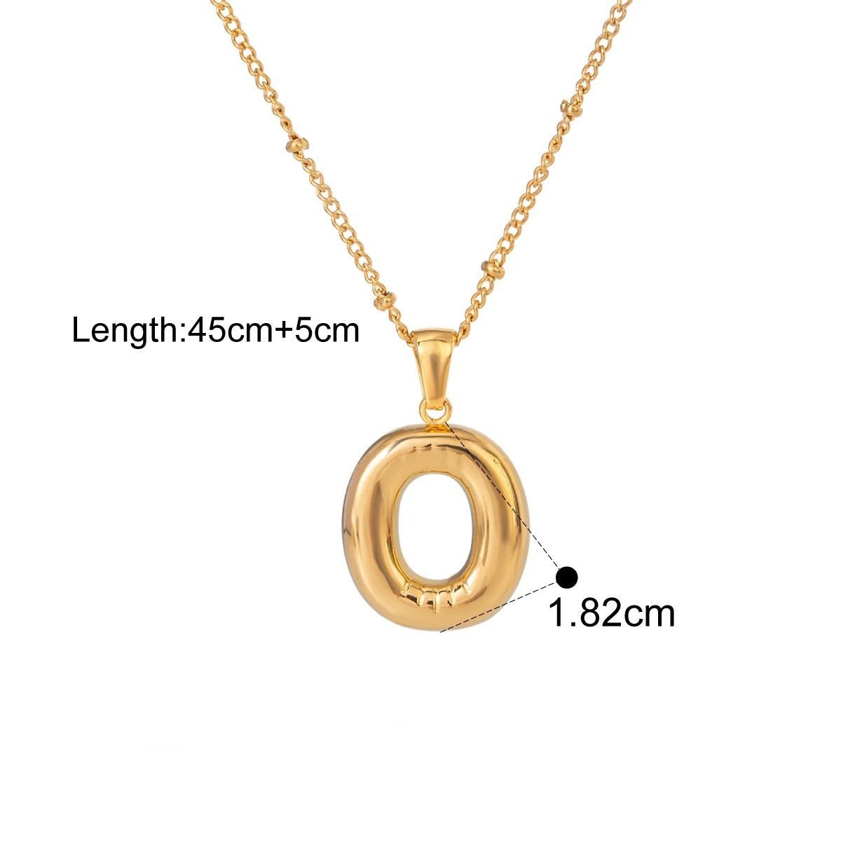 dainty gold initial necklace for women