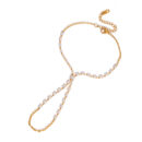 square cut zircon hand chain 18k gold plated prism hand chain geometric diamond bracelet for women