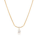 elara necklace gold radiant cut zircon pendant