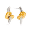 heart knot earrings gold 18k gold plated stainless steel minimalist drop earrings