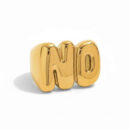 chunky gold statement ring in 18k gold plated stainless steel