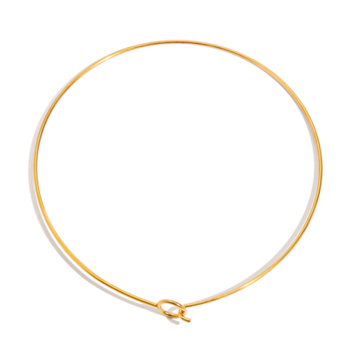 Essential Collar minimalist gold collar necklace in 18K gold plated stainless steel