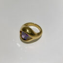 Eyes Ring – Purple Zircon Gold Ring in 18K Gold Plated Stainless Steel Statement Jewelry
