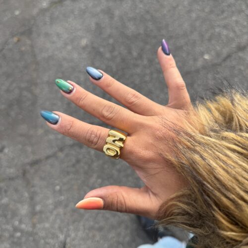chunky gold statement ring in 18k gold plated stainless steel