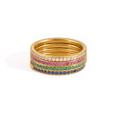 Mini Skinny Ring colorful zircon skinny stacking ring