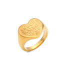 Self Love Club Ring gold statement ring with heart design
