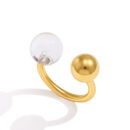 adjustable gold ball ring