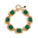 Mara green CZ bracelet in 18K gold