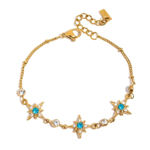 Ciela blue star bracelet with blue CZ stones