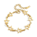 Gold star bracelet for women with open star design – Lyra Bracelet
